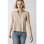 SLEEVELESS BUTTON DOWN