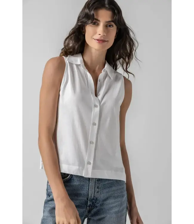 Lilla P SLEEVELESS BUTTON DOWN