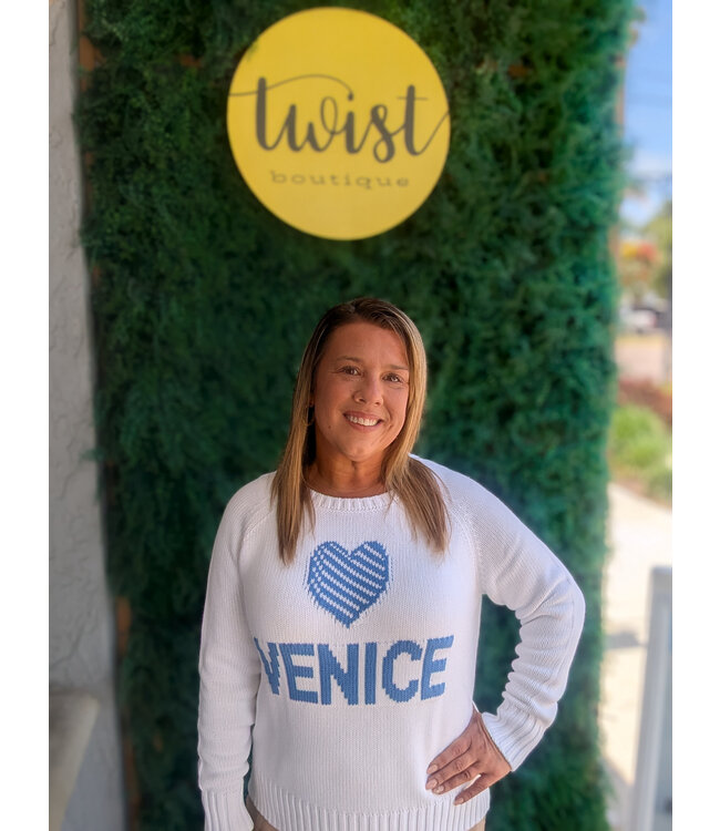 Pink Pineapple COTTON SWEATER - VENICE / HEART