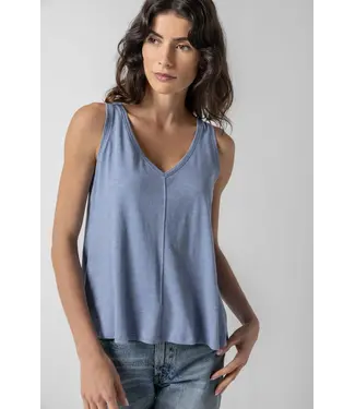 Lilla P SHIRRED BACK V-NECK TANK
