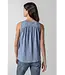 SHIRRED BACK V-NECK TANK