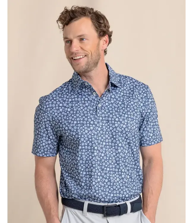 Southern Tide M SS Driver Blossom Bliss Polo