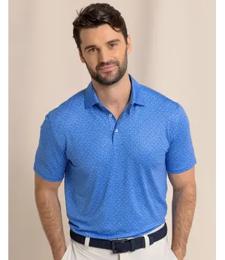 Southern Tide M SS Driver Snazzy Scales Polo