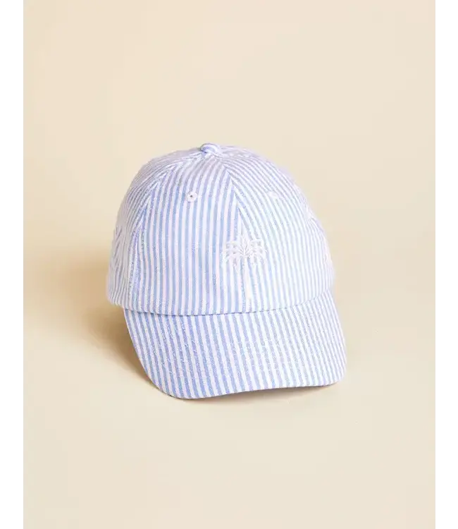Spartina Baseball Hat Palm Tree/Blue Stripe
