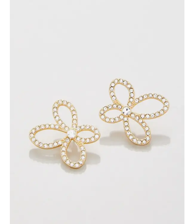 Spartina LOUISE FLOWER EARRINGS CRYSTAL