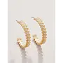 Parkwood Hoop Earrings 30mm White Opal