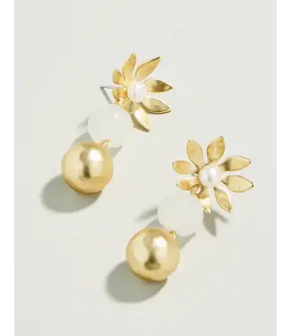 Spartina Chestnut Earrings White