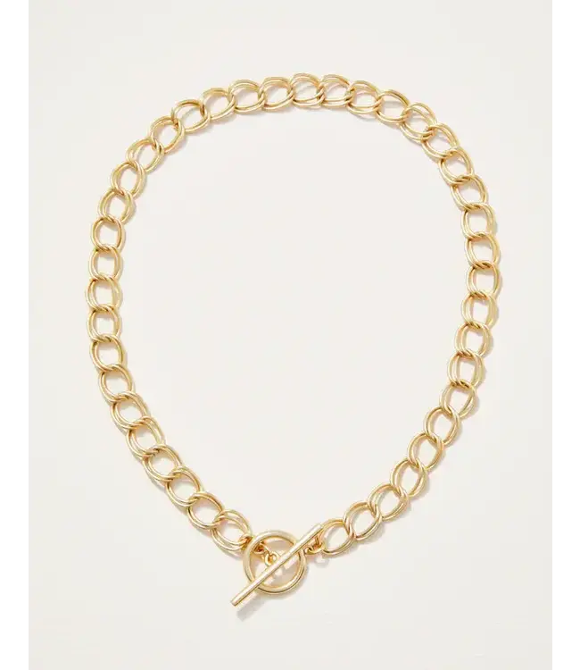 Spartina Everly Chain Toggle Necklace  17" Gold
