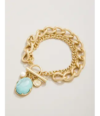 Spartina Coralie Toggle Bracelet  Light Turquoise