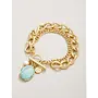 Coralie Toggle Bracelet  Light Turquoise