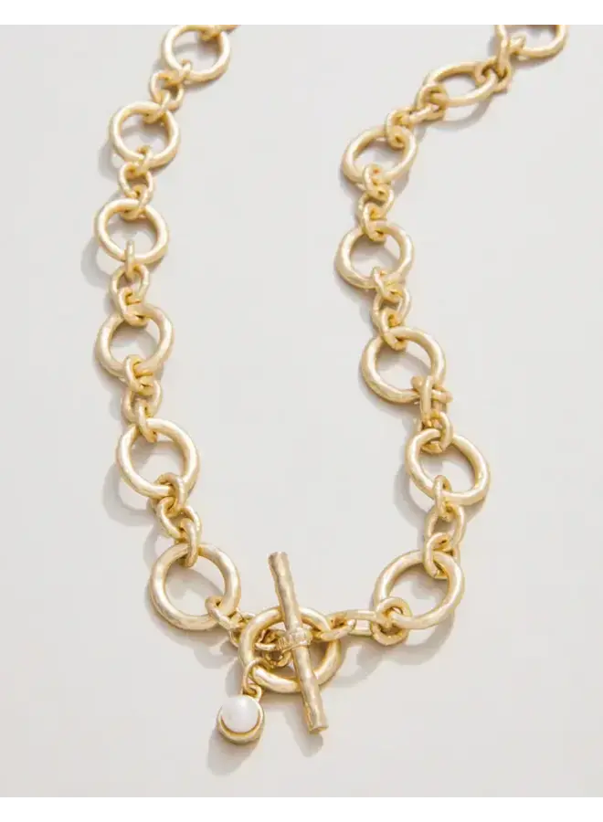 DeVaul Chain Toggle Necklace  18" Gold