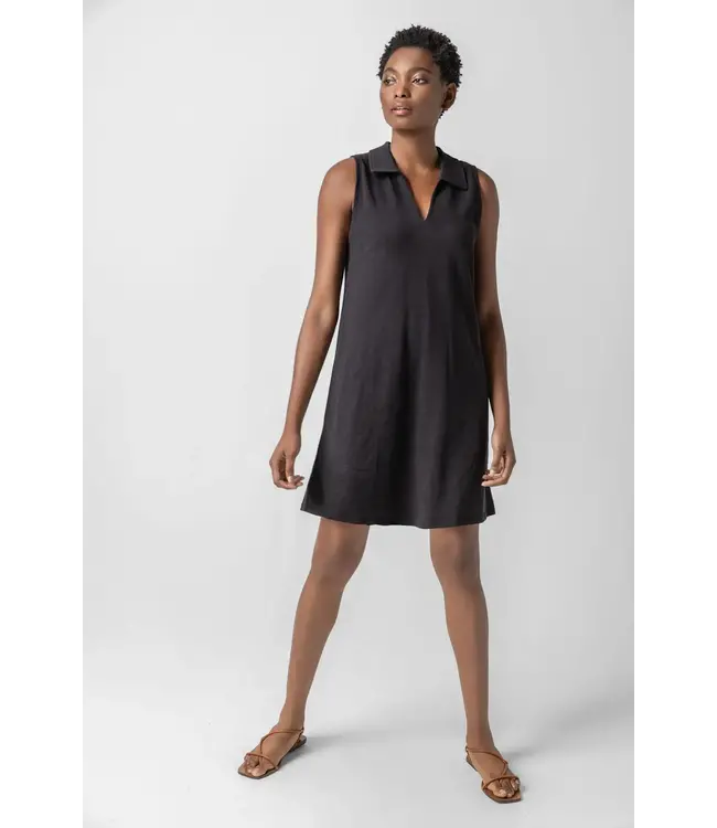 Lilla P SLEEVELESS COLLARED DRESS