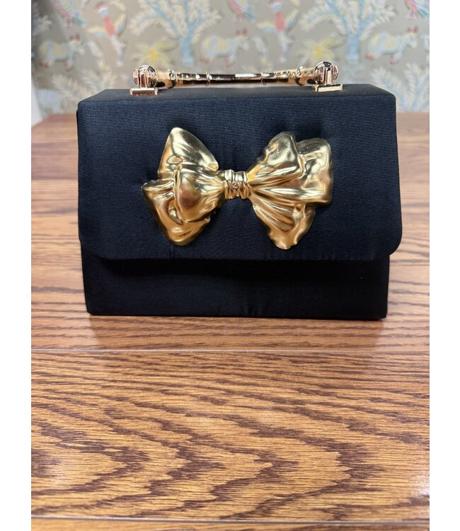 LISI LERCH BLACK LULU GOLD - GOLD BOW