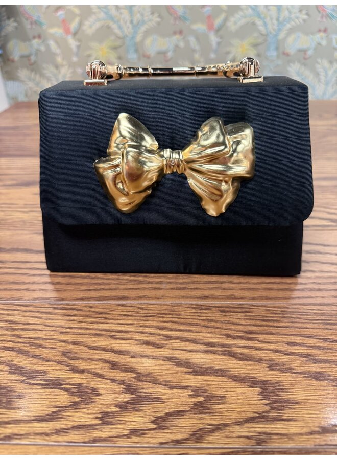 BLACK LULU GOLD - GOLD BOW