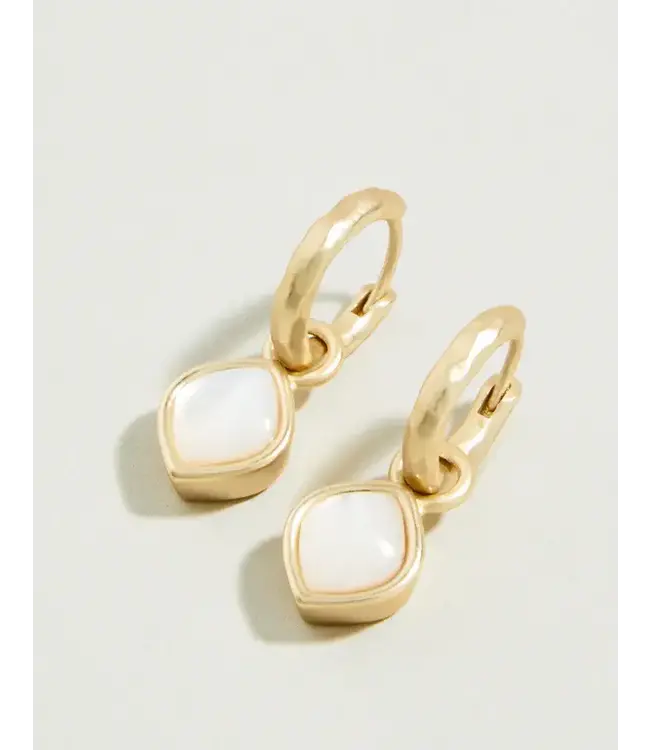 Spartina Maera Drop Hoop  Earrings Mother-of-Pearl
