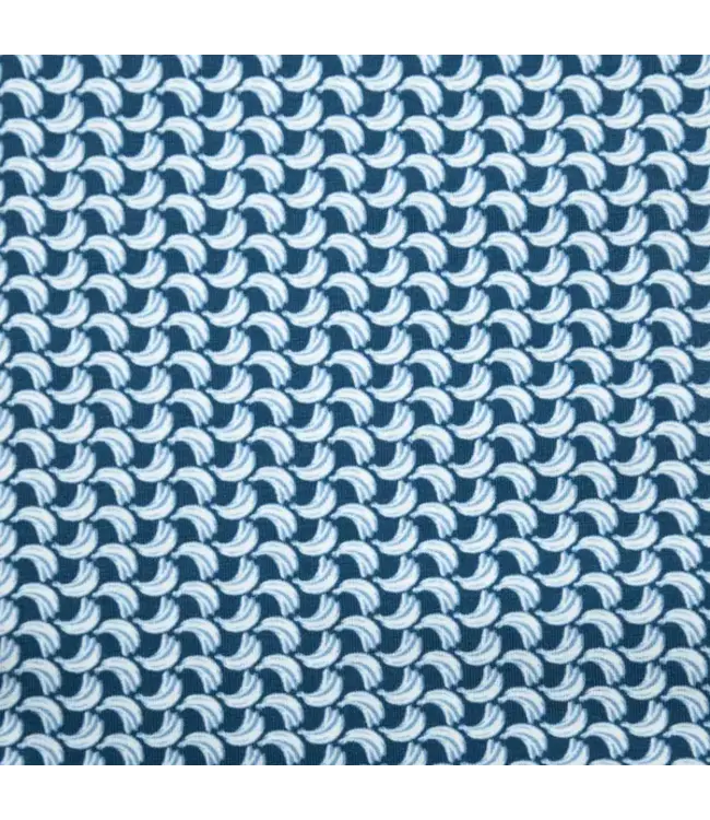 Michael's / Balloon Boy MEN'S SHORT SLEEVE BUTTON FRONT KNIT PRINTED - NAVY BANANAS