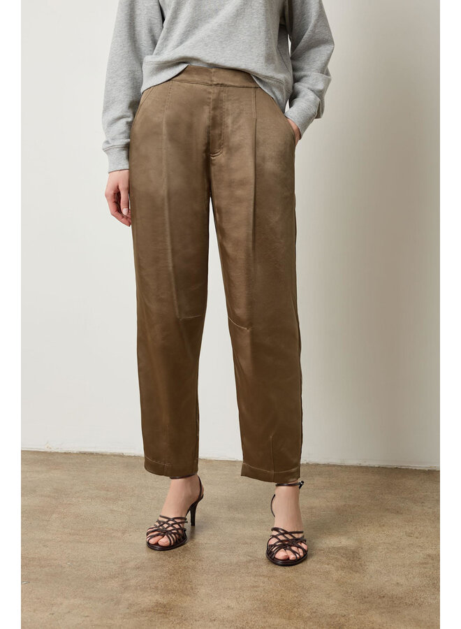 SATIN FLY FRONT PANT