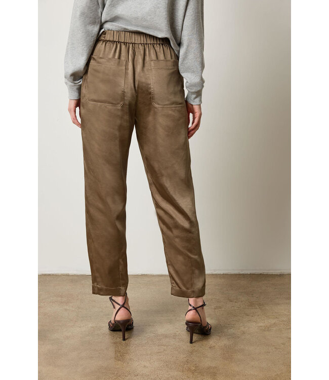 SATIN FLY FRONT PANT
