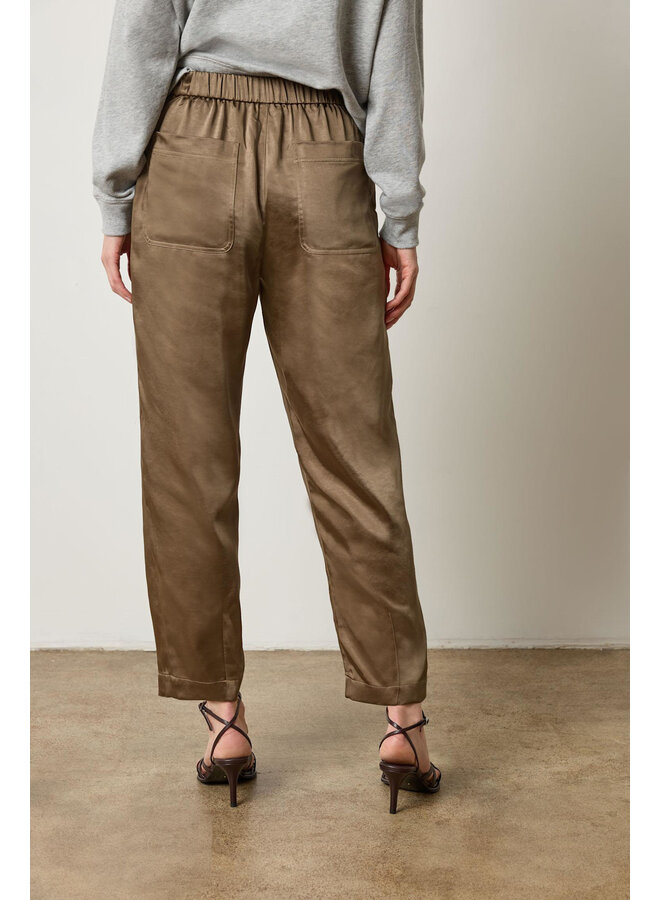 SATIN FLY FRONT PANT