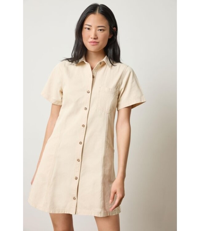 Lilla P TWILL PANELED SHIRT DRESS