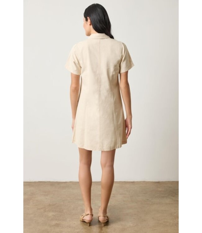 Lilla P TWILL PANELED SHIRT DRESS
