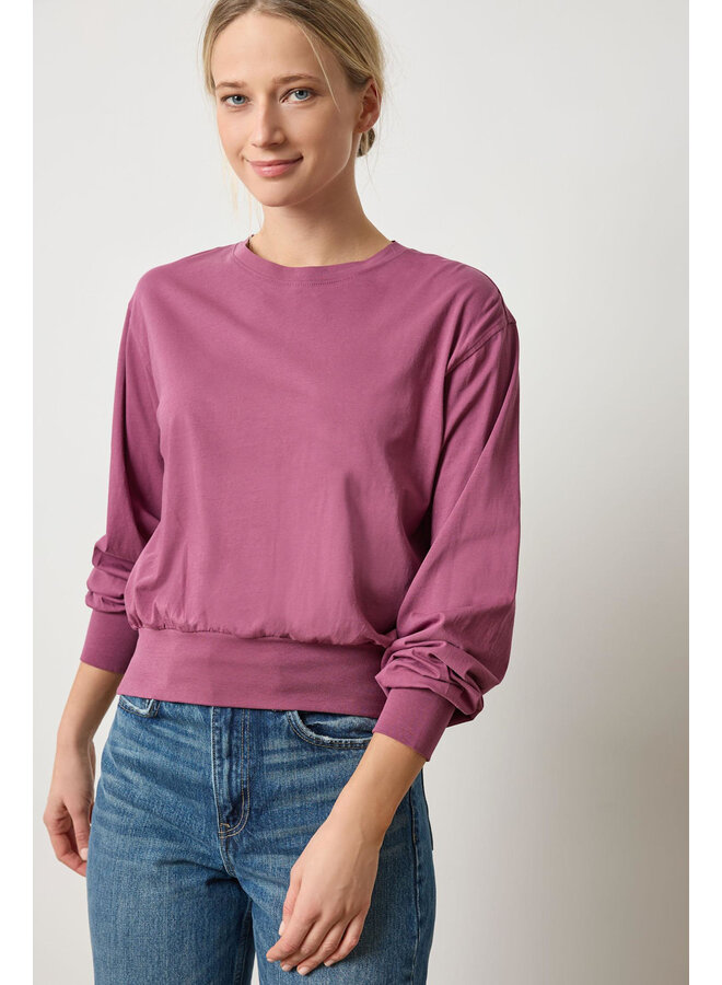 RIBBED TRIM EASY CREW