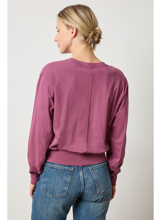 RIBBED TRIM EASY CREW