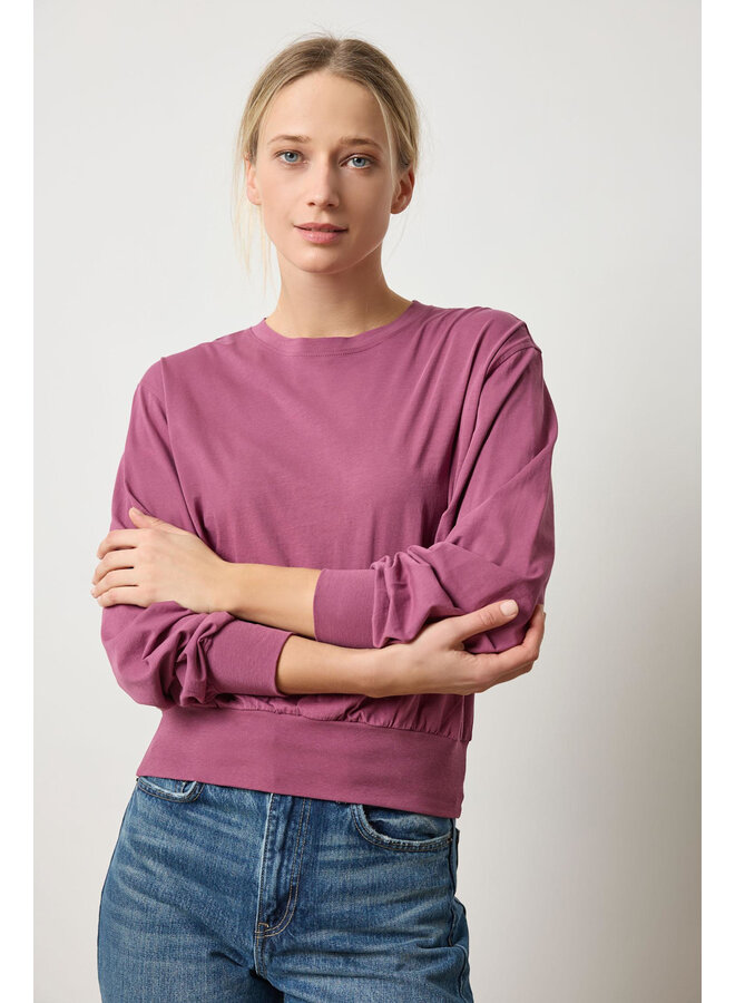 RIBBED TRIM EASY CREW