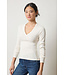 RIB SLUB LONG SLEEVE V-NECK
