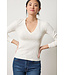 RIB SLUB LONG SLEEVE V-NECK