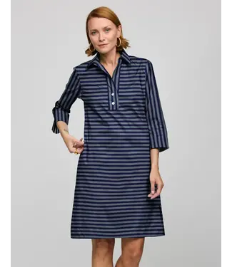 HINSON WU Charlotte 3/4 Sleeve Classic Stripe Dress