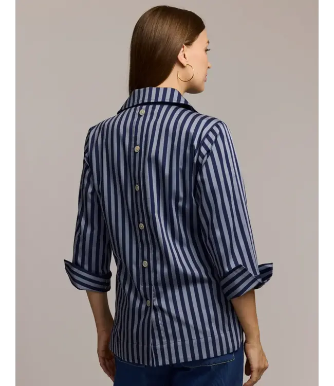 Aileen 3/4 Sleeve Classic Stripe Shirt