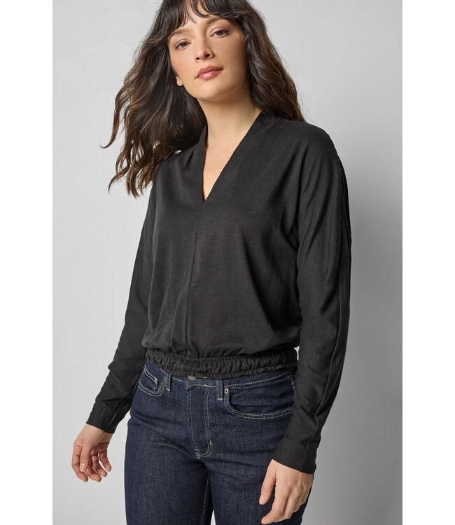 Lilla P SHAWL COLLAR WEDGE TOP