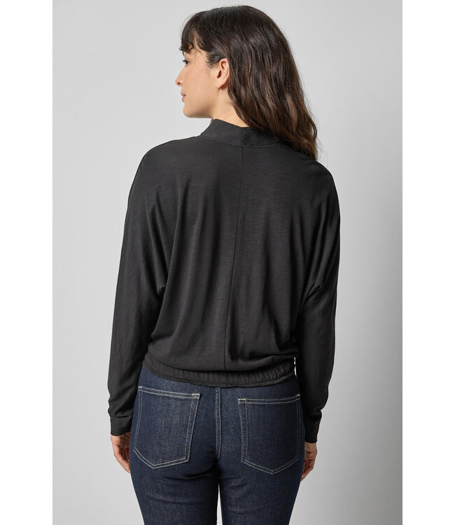 SHAWL COLLAR WEDGE TOP