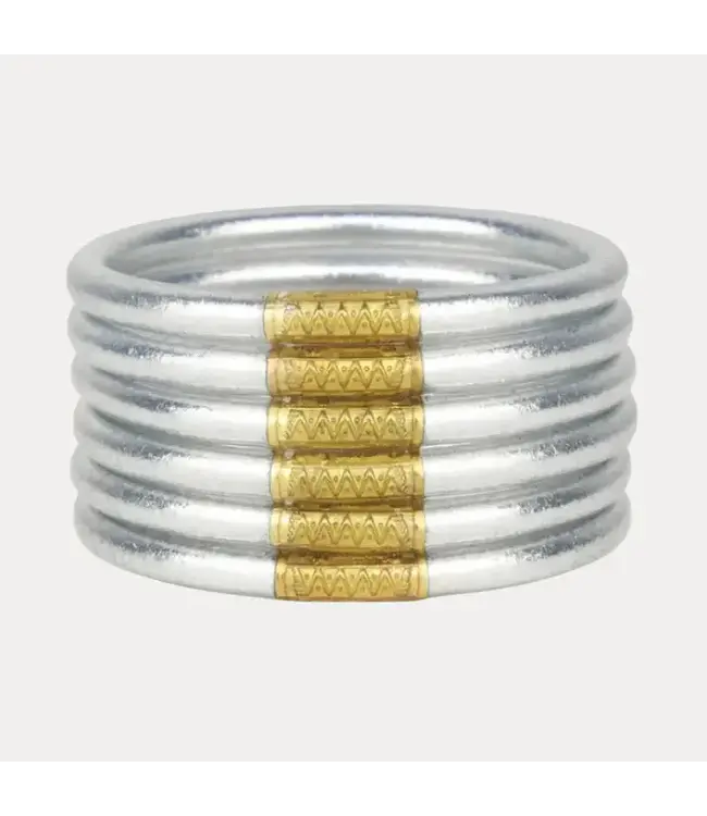 BuDhaGirl All Weather Bangles (Set of 6) - Serenity Prayer