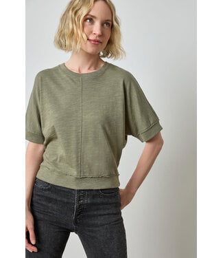 Lilla P Rib Trim Short Sleeve