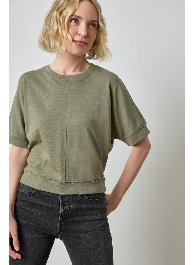 Rib Trim Short Sleeve