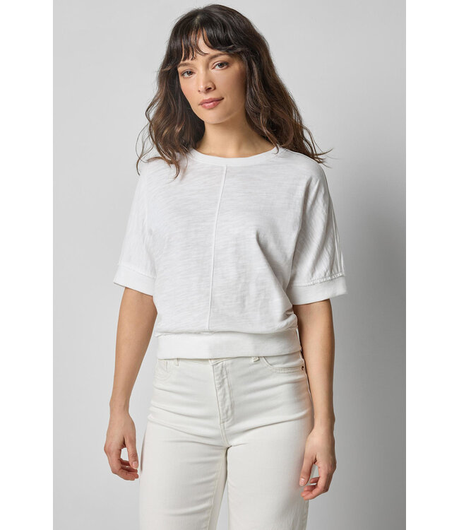 Lilla P Rib Trim Short Sleeve