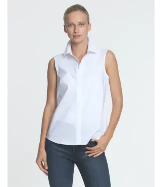HINSON WU LIZETTE SLEEVELESS  WOVEN KNIT SHIRT