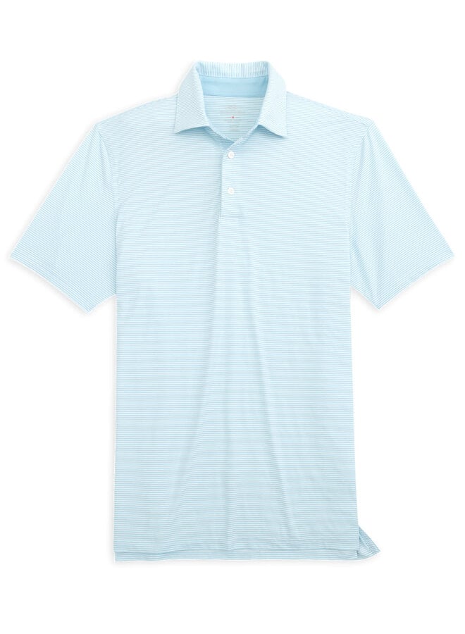 M SS Brrreeze Meadowbrook Stripe Polo