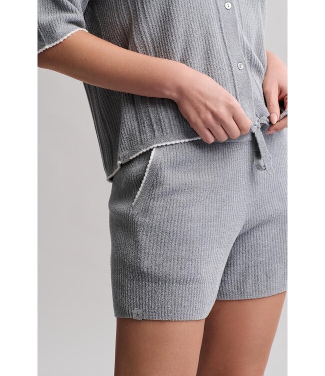 CCUL Contrast Scallop Short Sleeve Shirt and Short