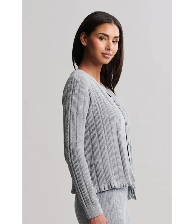 CCUL Cable Knit  Cardigan with  Ruffle