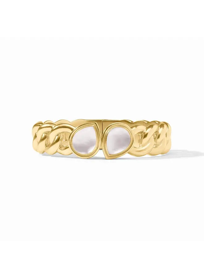 Dolce Hinge Bangle-Iridescent Clear Crystal-S