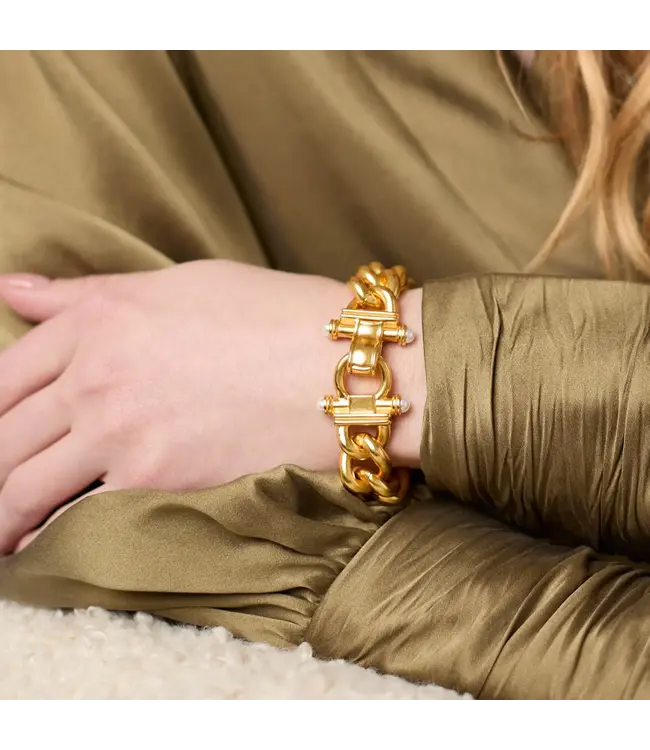 Dolce Link Bracelet-Pearl-L