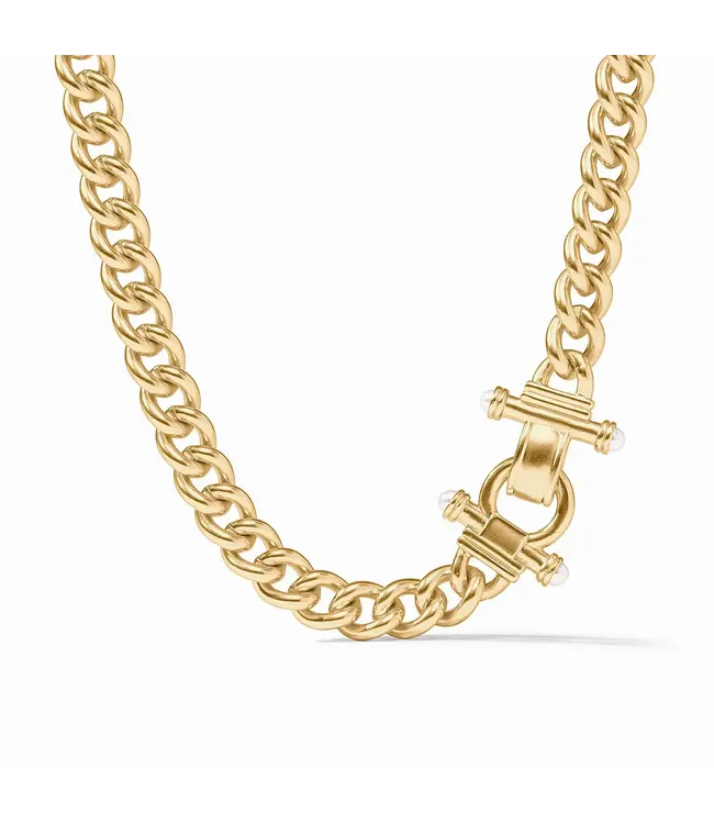 Julie Vos Dolce Demi Link Necklace-Pearl