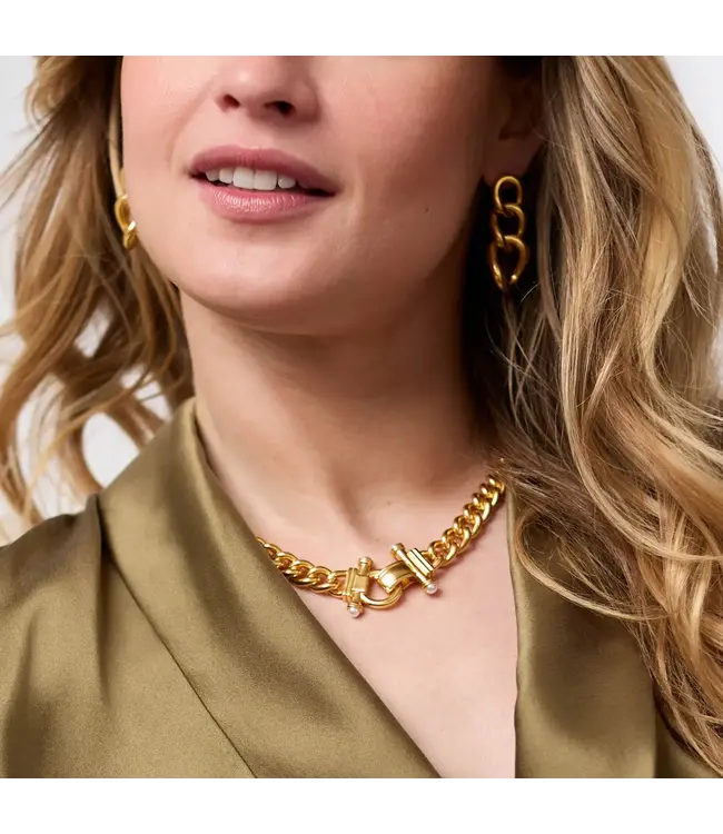 Dolce Demi Link Necklace-Pearl