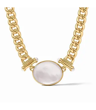 Julie Vos Dolce Statement Necklace-Iridescent Clear Crystal
