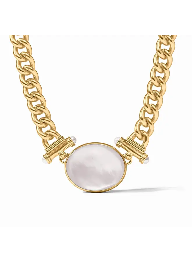 Dolce Statement Necklace-Iridescent Clear Crystal