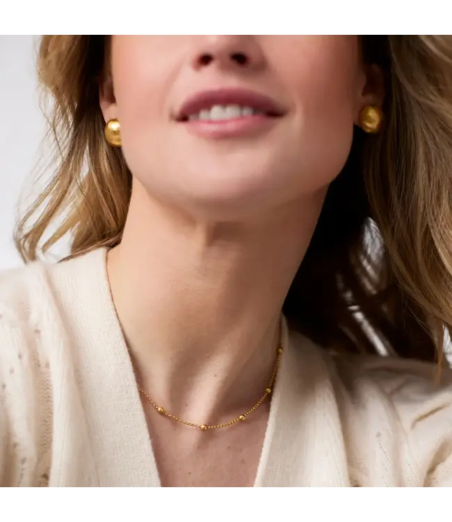 Solara Delicate Station Necklace - 18.5 in gold