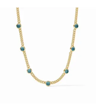 Dolce Delicate Station Necklace-Iridescent Montana Blue
